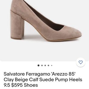 Salvatore Ferragamo Gray Suede Pump - Size 11, NWOB